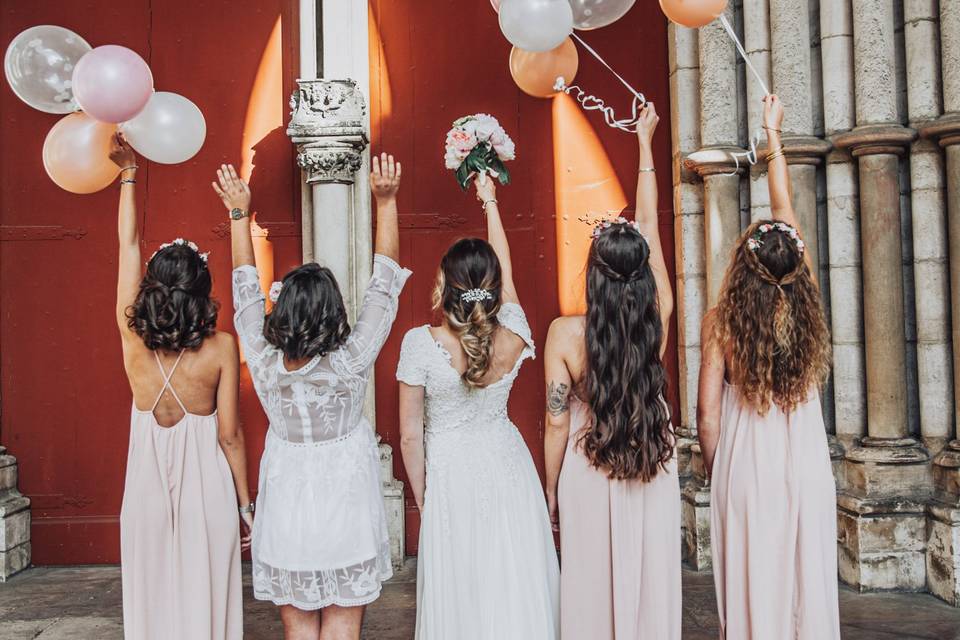 Coiffure mariée & demoiselles