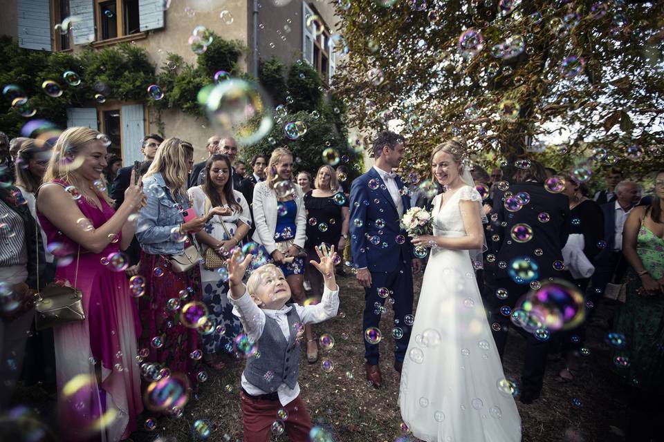 Bulles de savon mariage