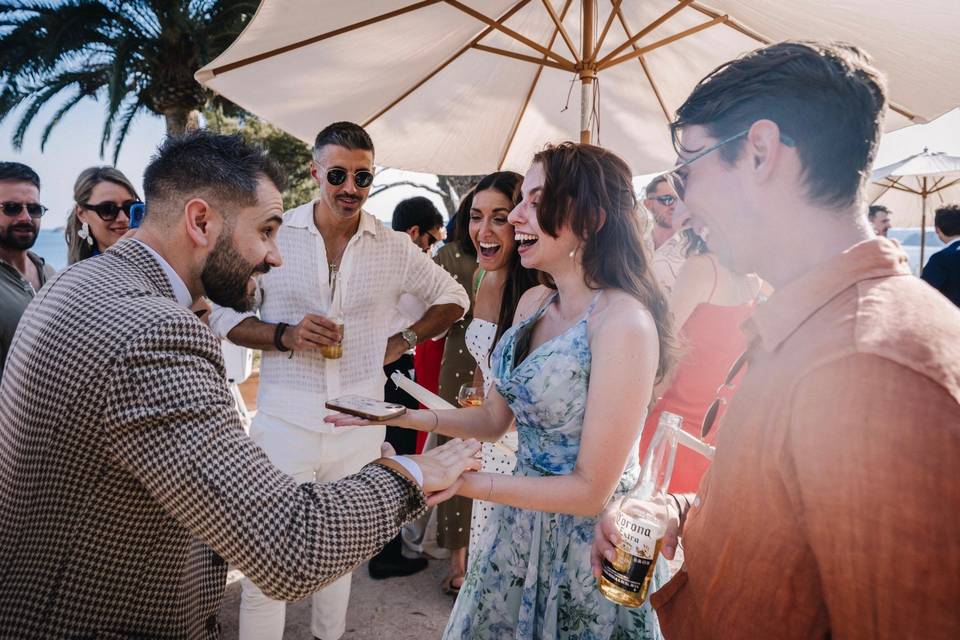 Magie rapprochée mariage