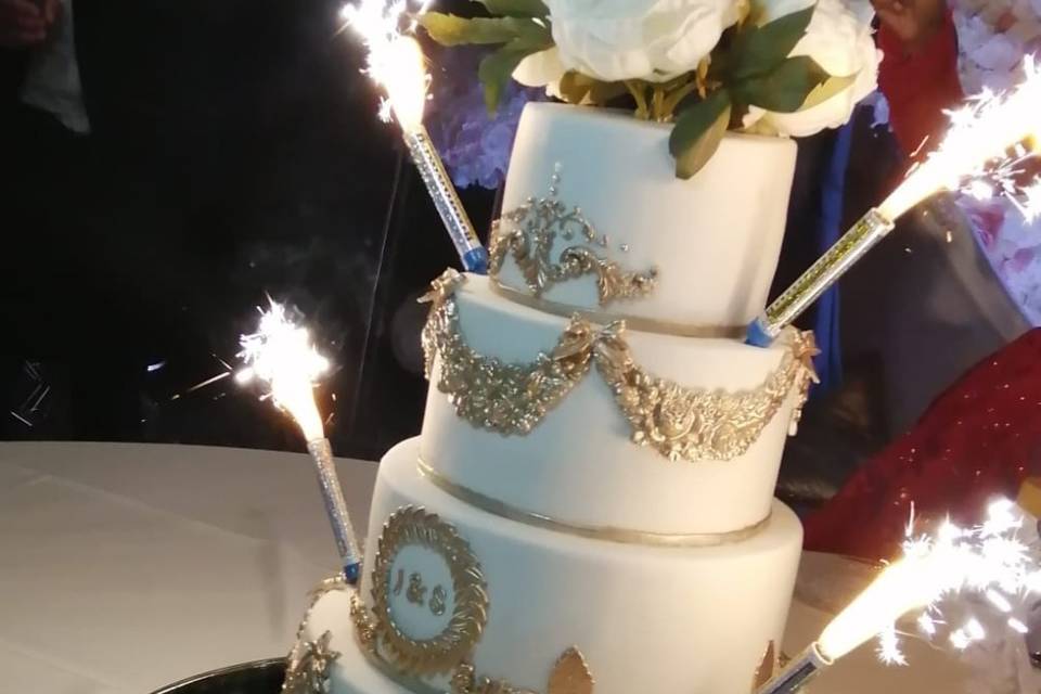 Weeding cake avec ornements