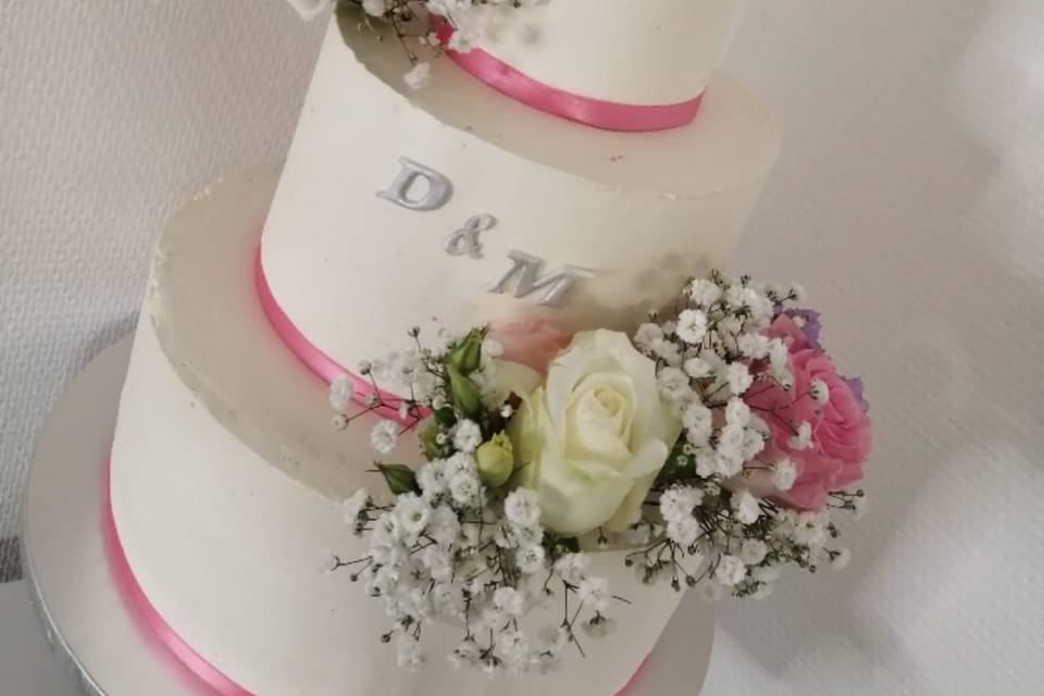 Weeding cake fleuri