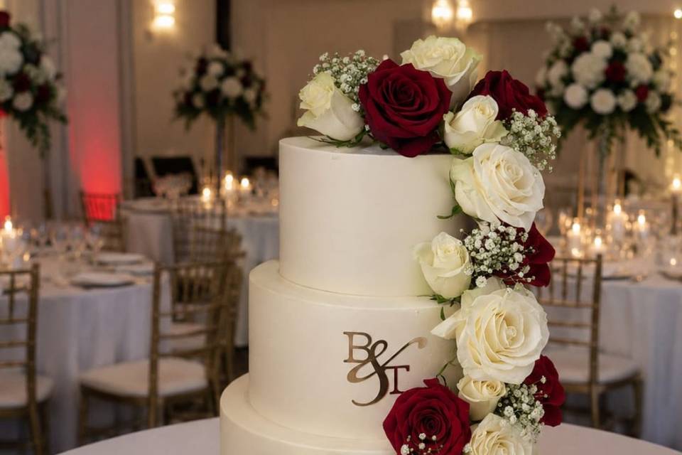 Wedding cascade de roses