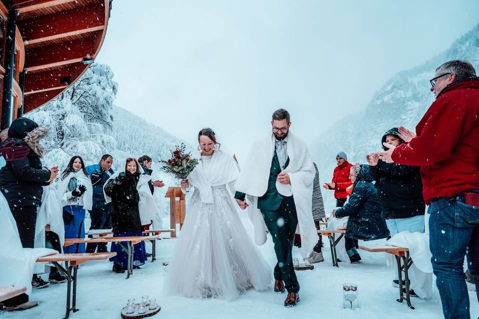 Mariage magique en montagne