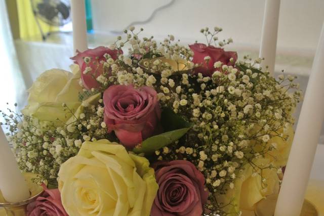 Chandelier fleuri