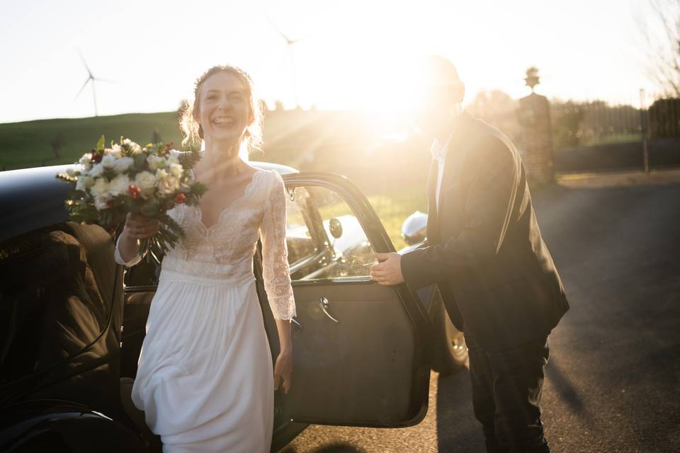Sortie de la voiture