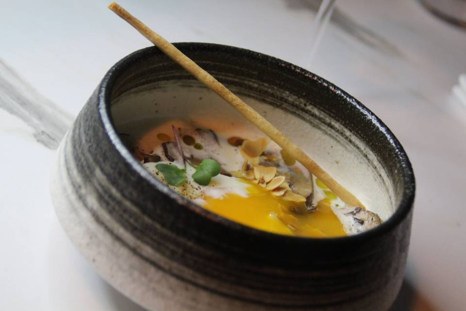 Oeuf parfait émulsion champi