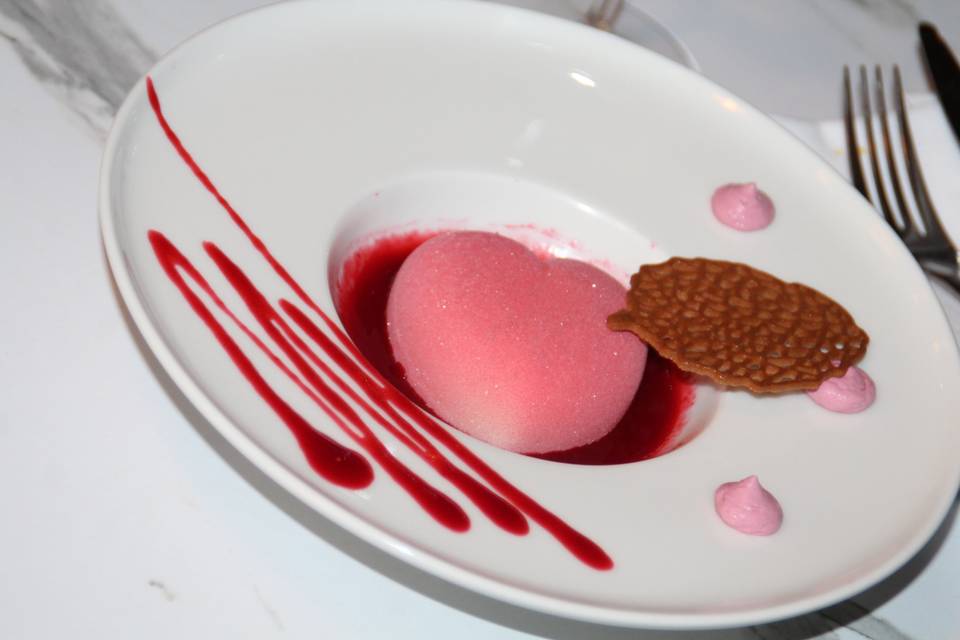 Coeur panna cotta