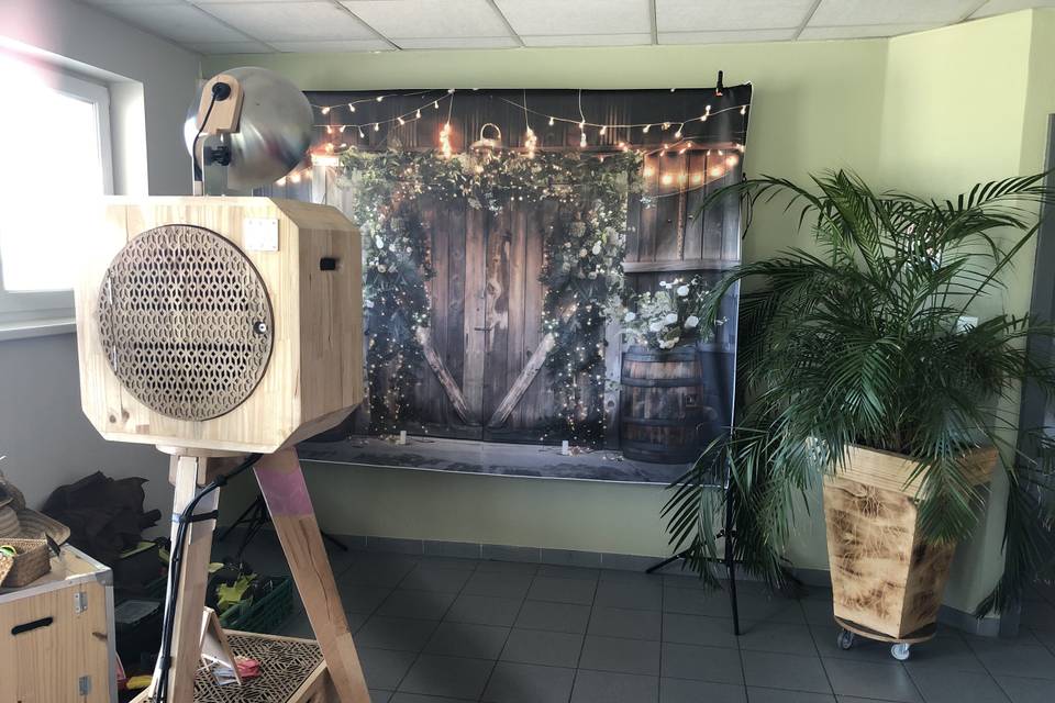 Photobooth avec toile grange