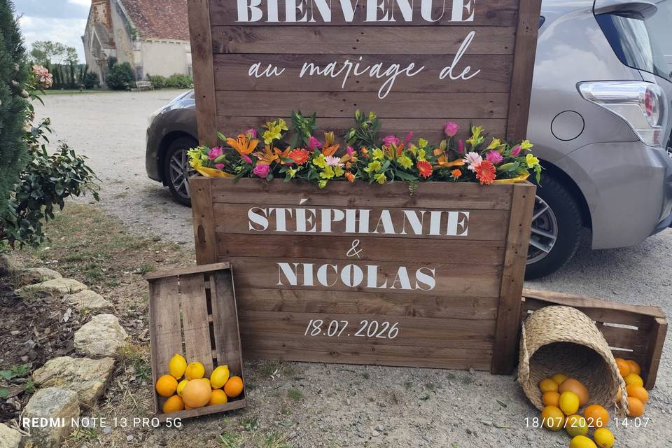 Panneau bienvenue