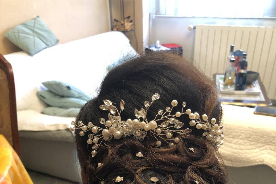 Chignon mariée sophistiqué