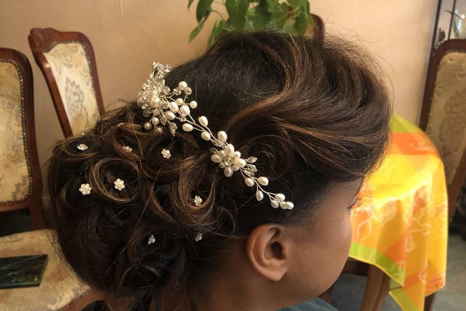 Chignon mariée sophistiqué