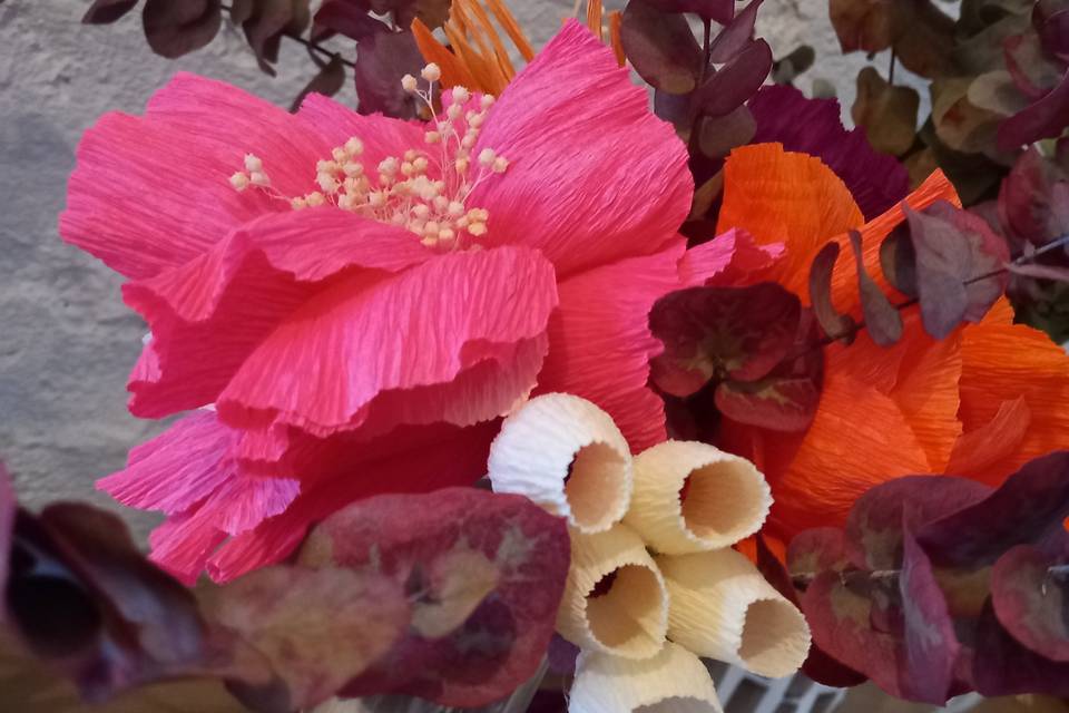 Déco table fleurs papier