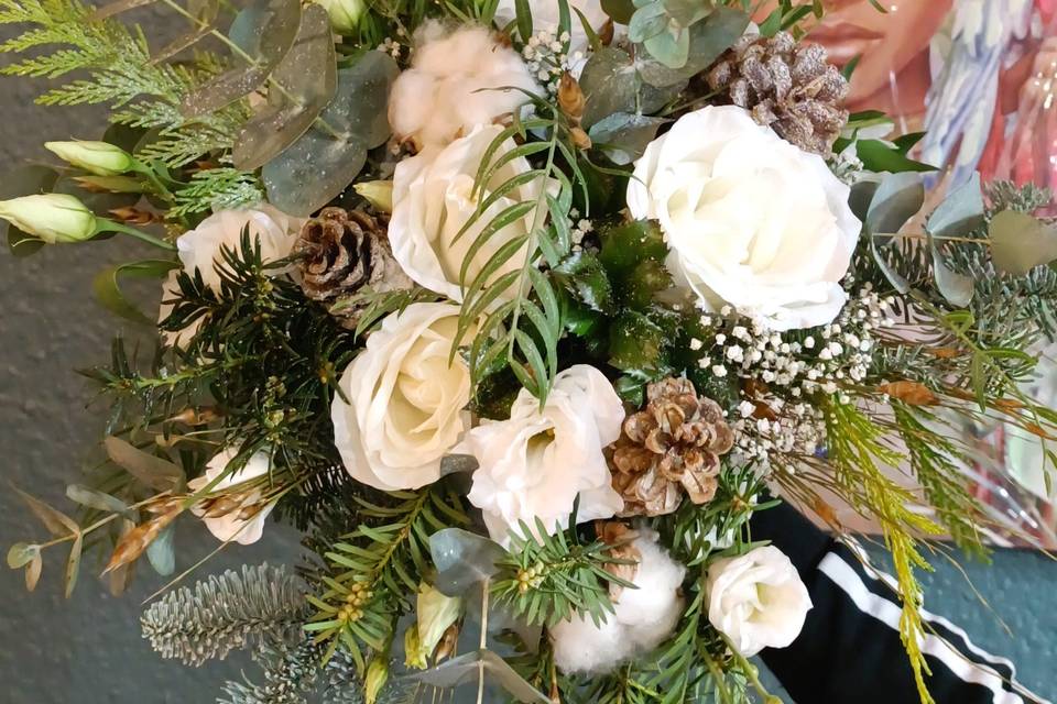 Bouquet de mariée hiver