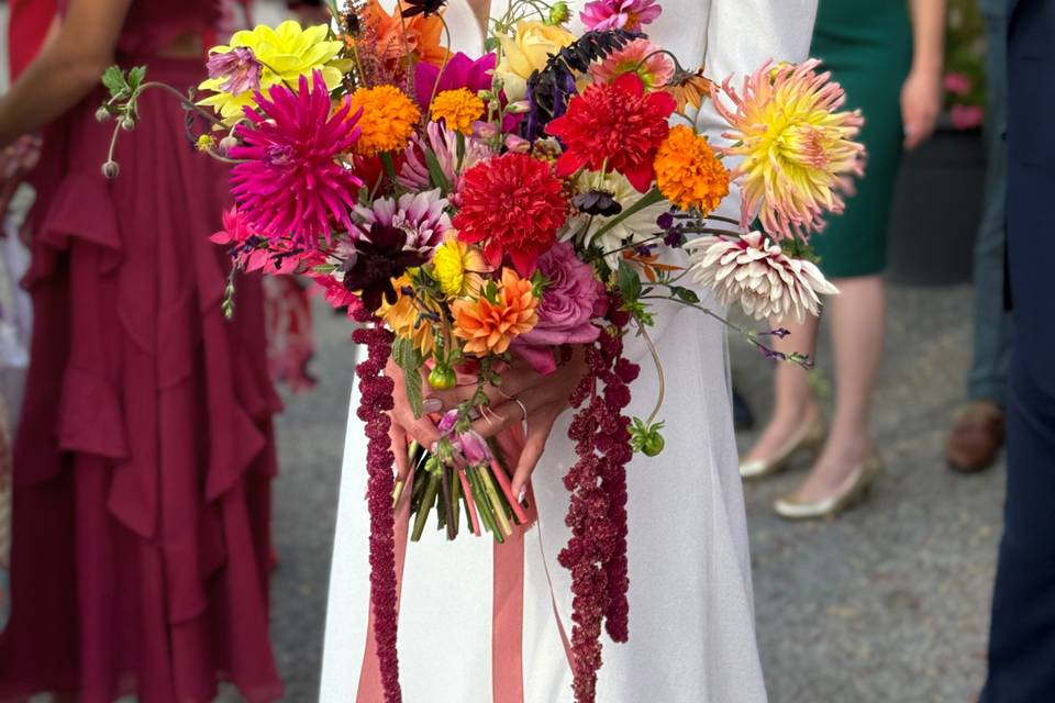 Bouquet de la mariée coloré