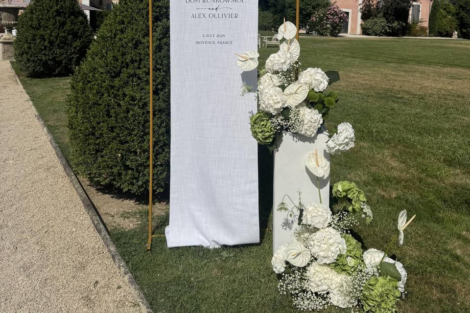 Panneau de bienvenu