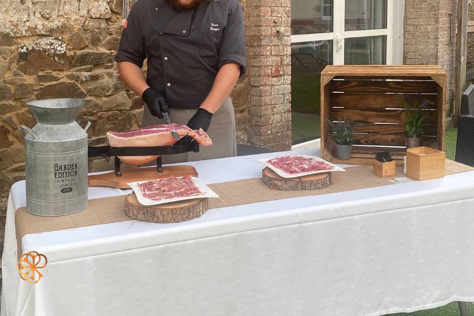 Découpe de jambon au cocktail