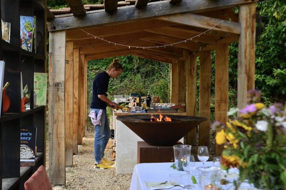 Une table au jardin