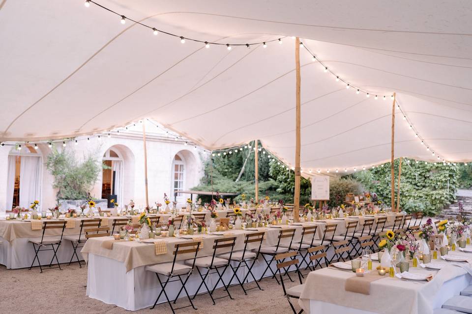 La tente de reception