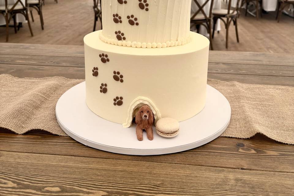 Wedding cake dog