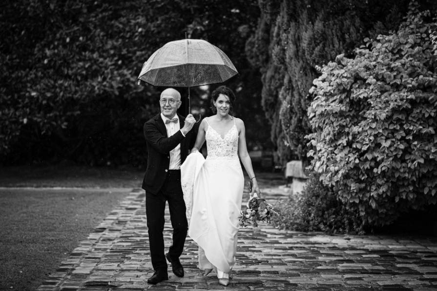 Rainy wedding