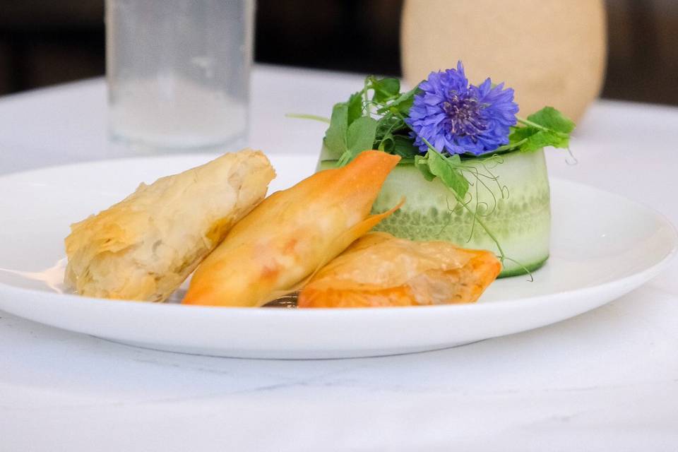 Trio de briouat, menu oriental
