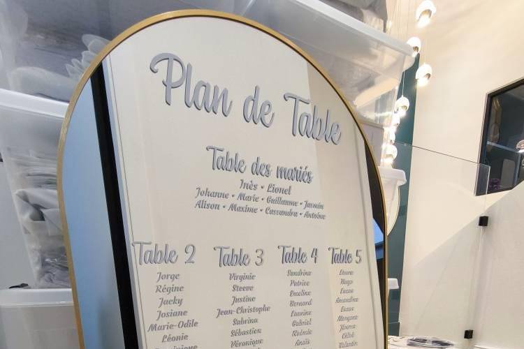 Avis client : plan de table