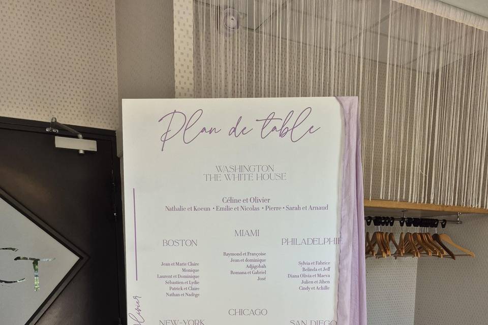 Avis client : plan de table