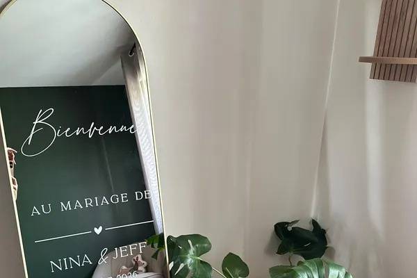 Avis client : panneau bienvenu