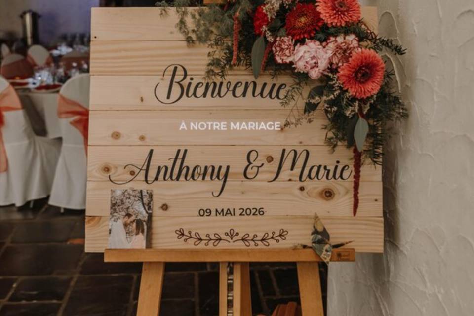 Avis client : panneau bienvenu