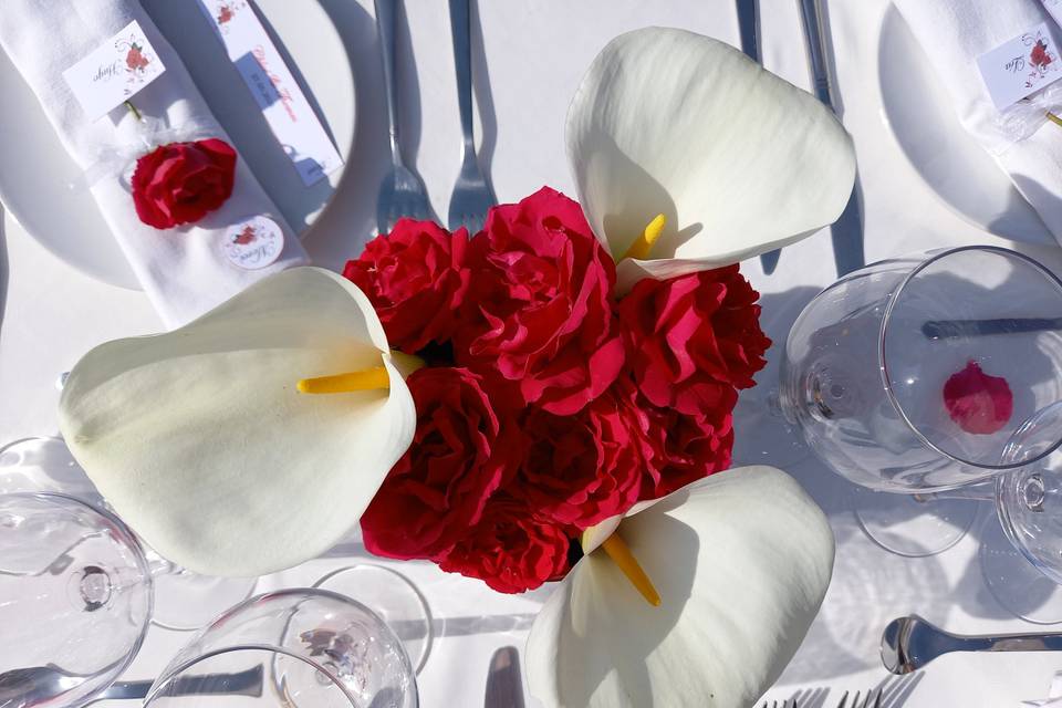 Arums & roses