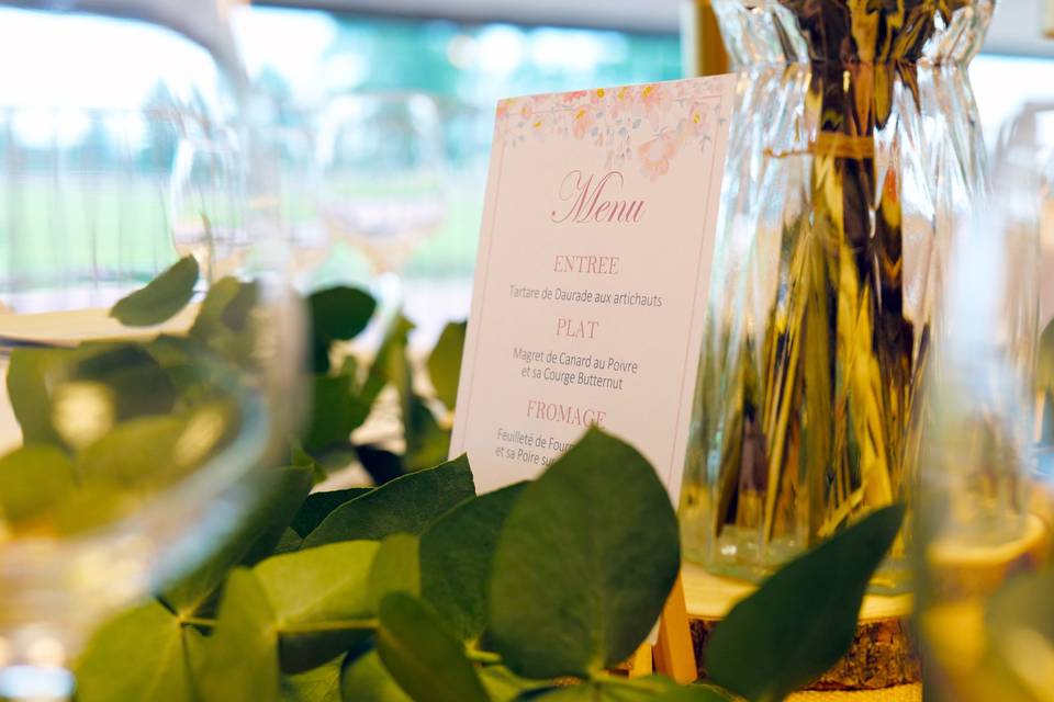 Menu fleuri