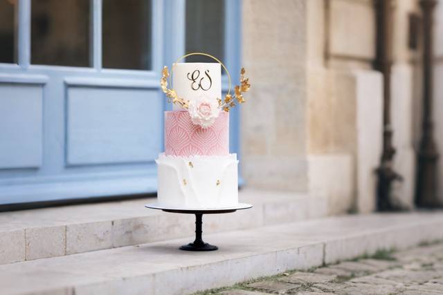 Wedding cake Rose poudré