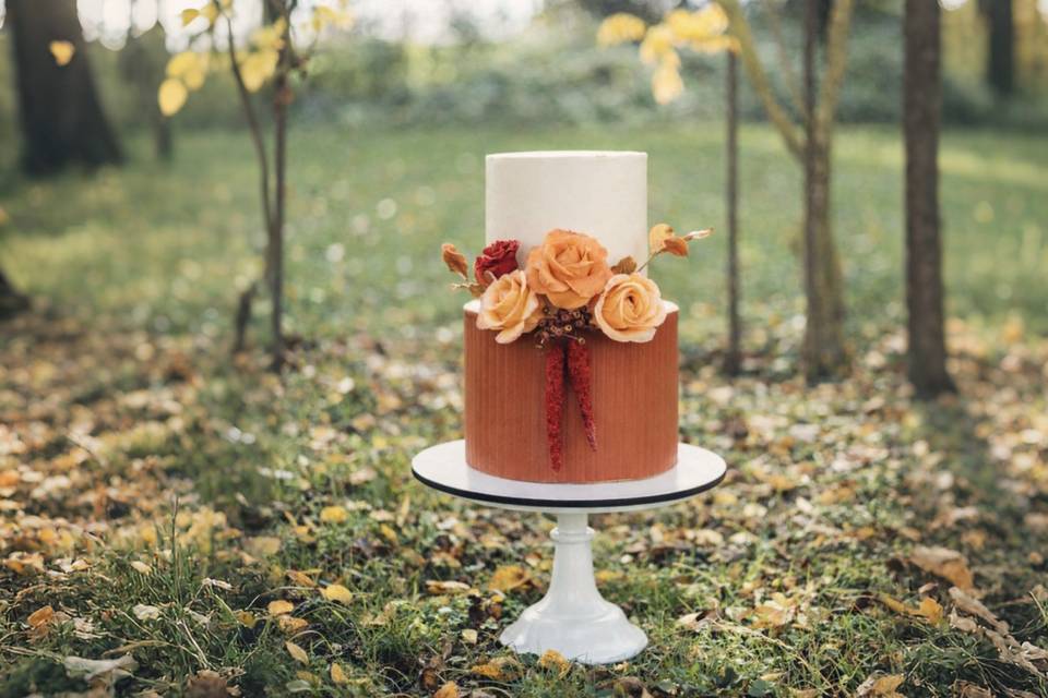 Wedding cake automnal