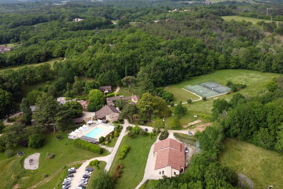 Vue en drone du domaine