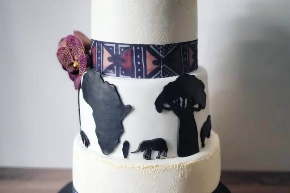 Wedding cake Afrique naturelle