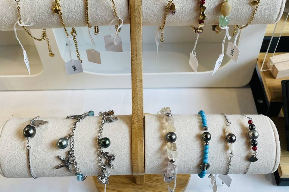 Bracelets perles de Tahiti