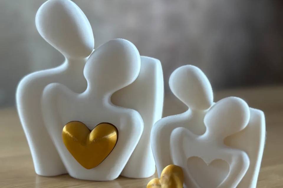 Amour coeur en or
