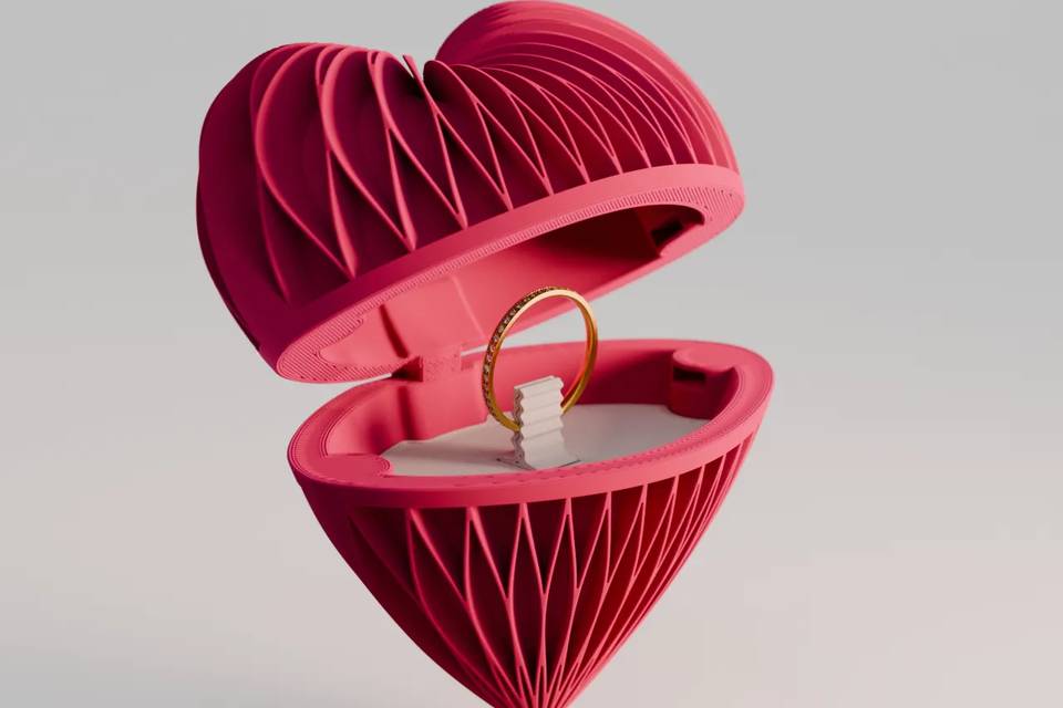 Présentoir bague coeur