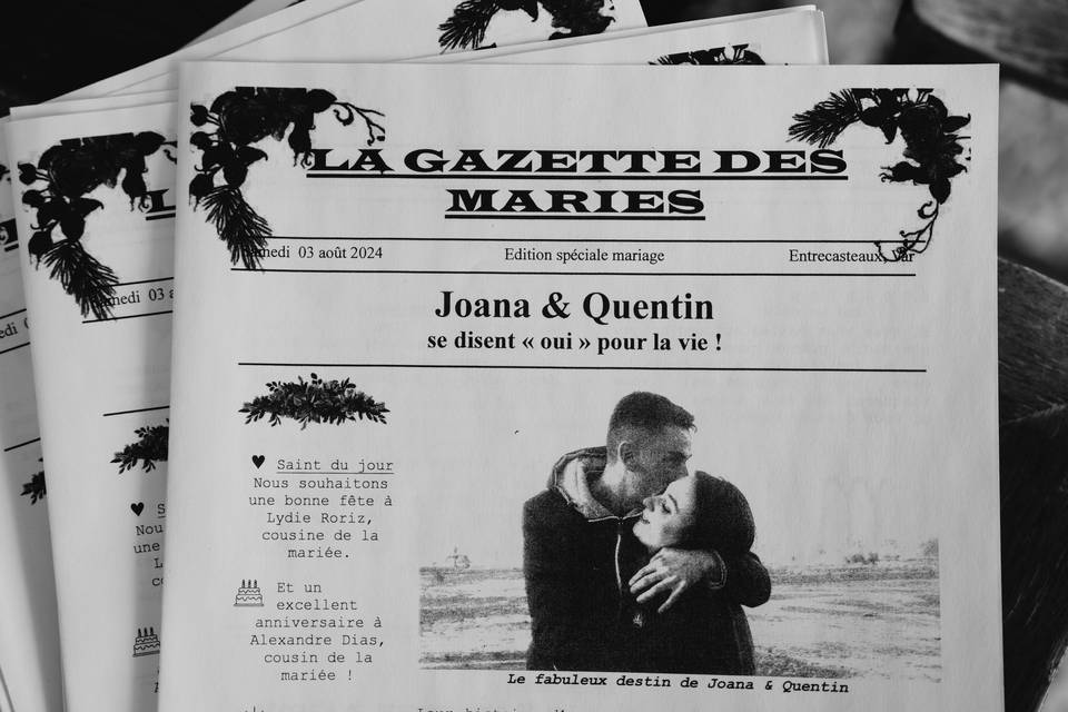 La gazette des mariés