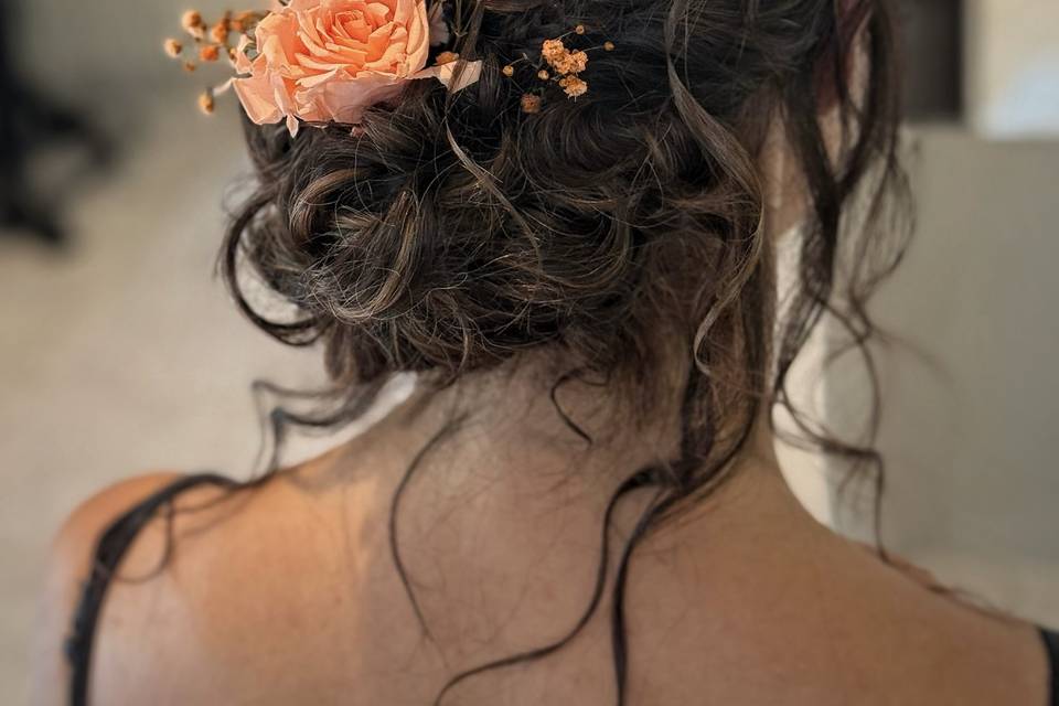 Chignon flou bohème