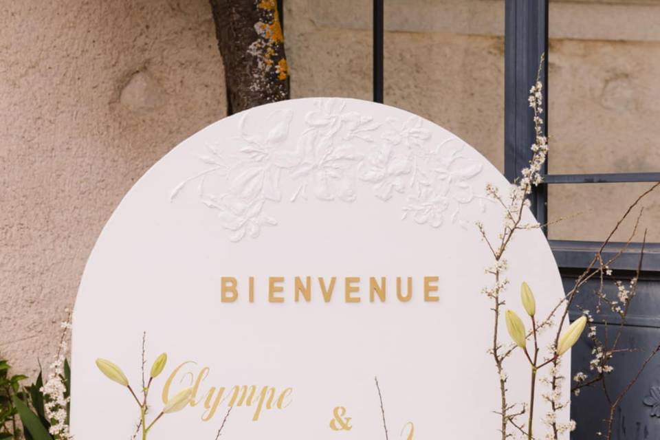 Panneau de bienvenue