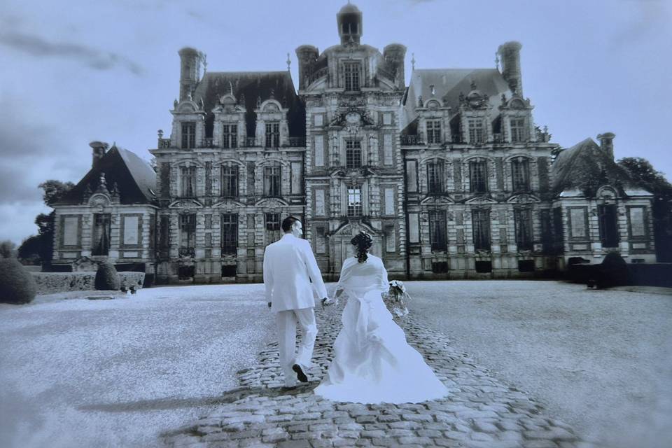 Mariés cour d'honneur
