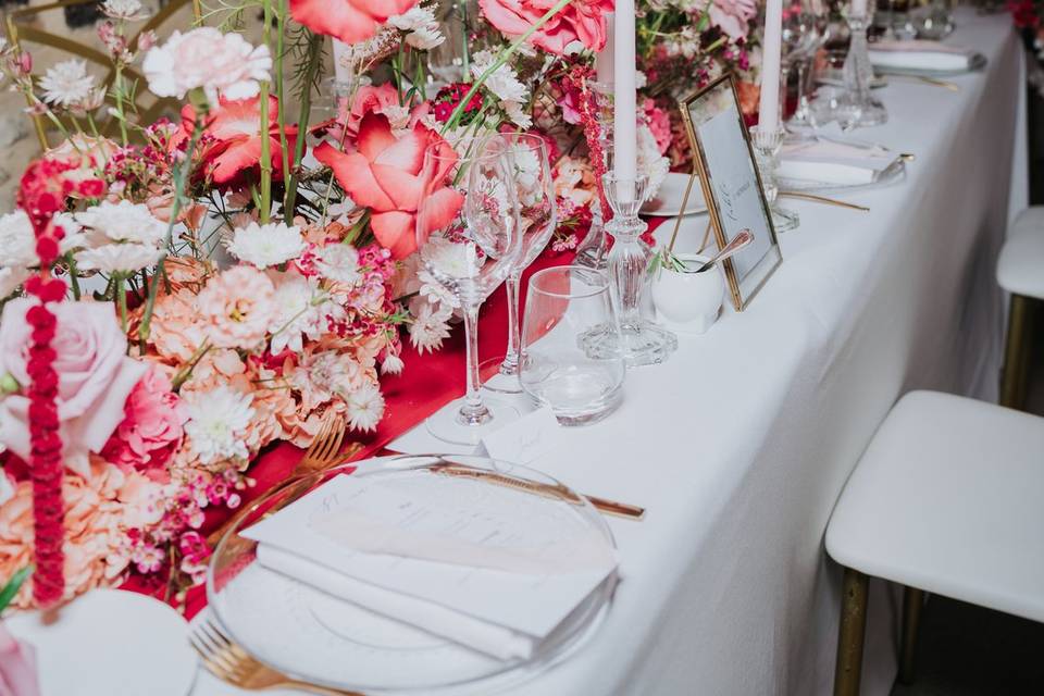 Table fleurs