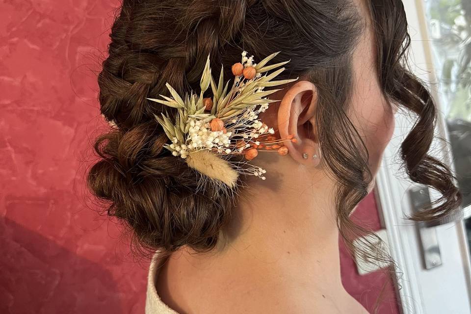 Hélène chignon mariée