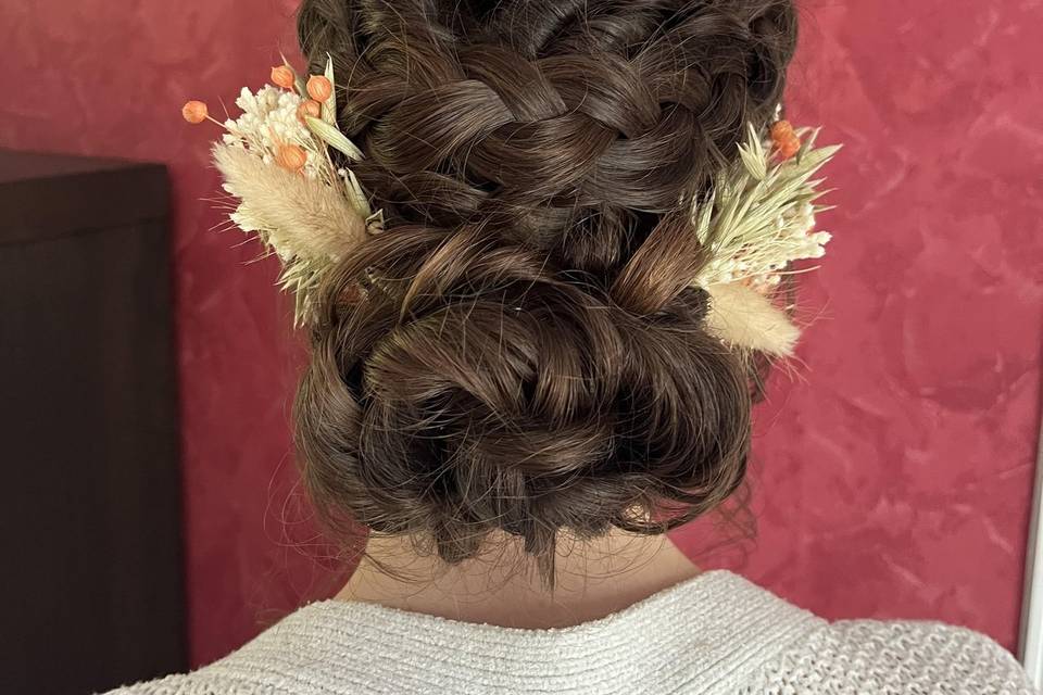 Hélène chignon mariée