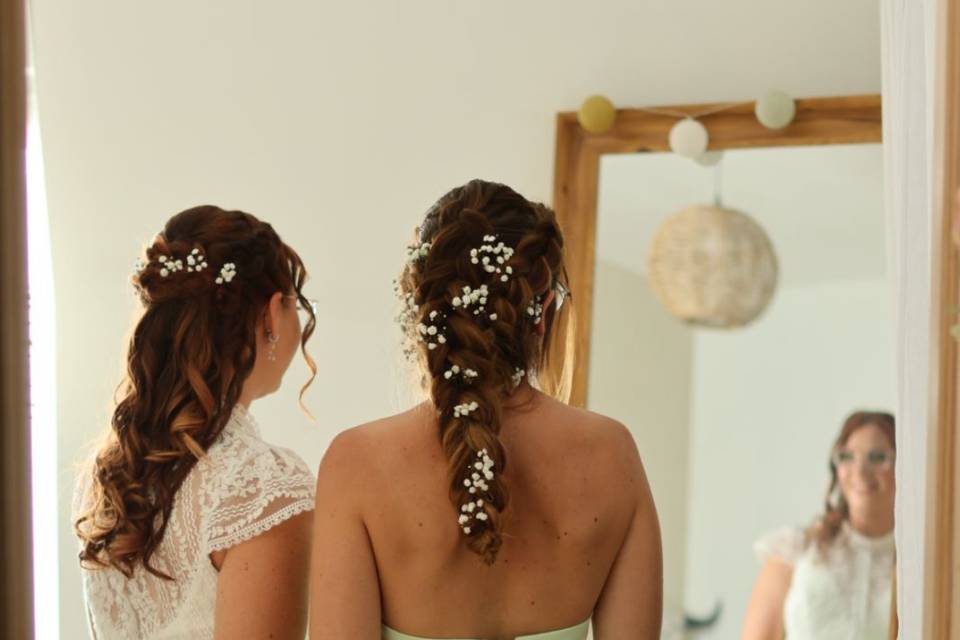 Mariage Coiffure Sœurs