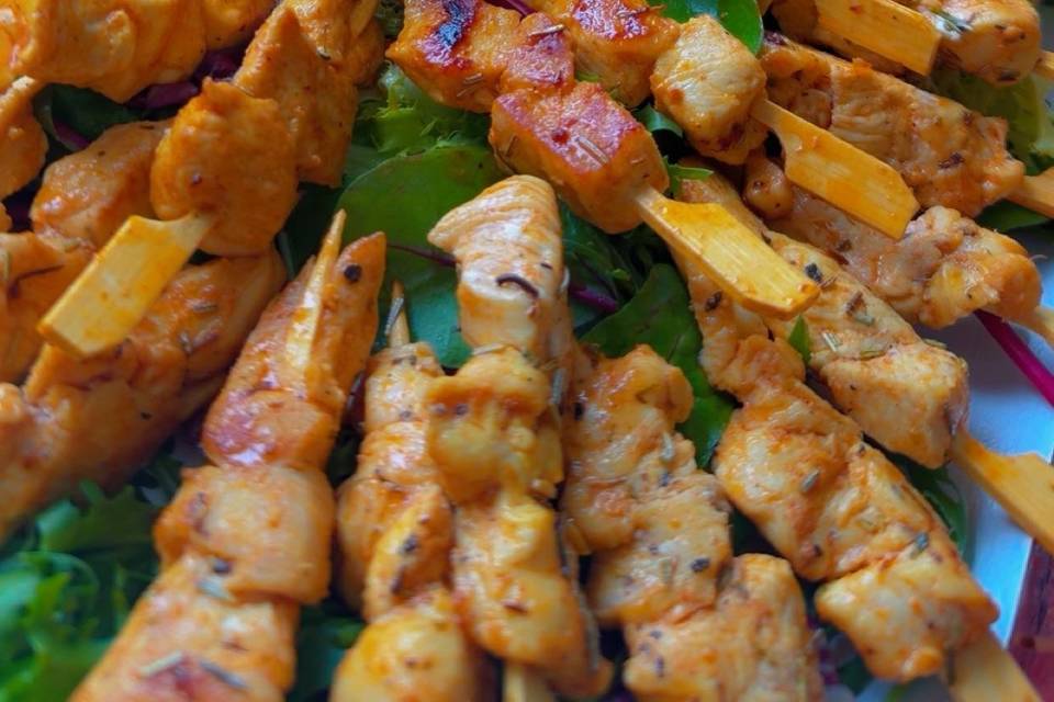 Brochette animation plancha