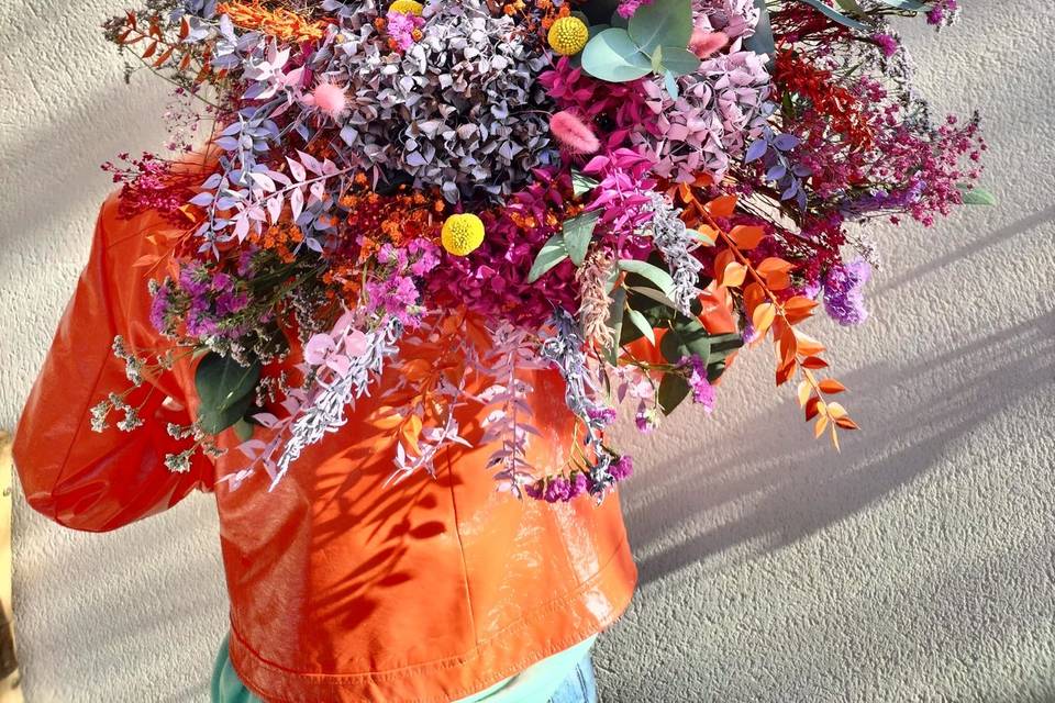 Bouquet séché multicolore