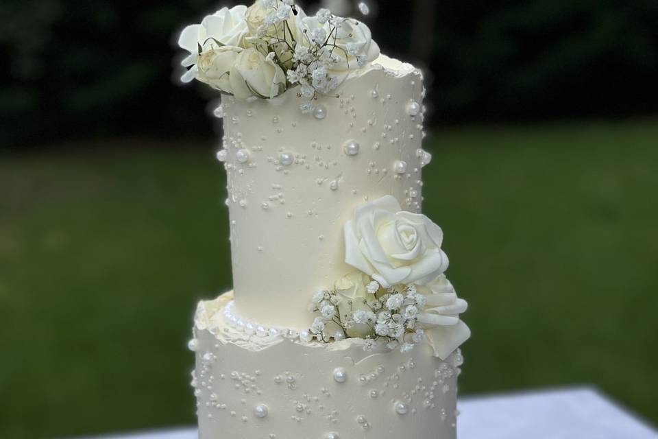 Wedding cake jumelle blanche