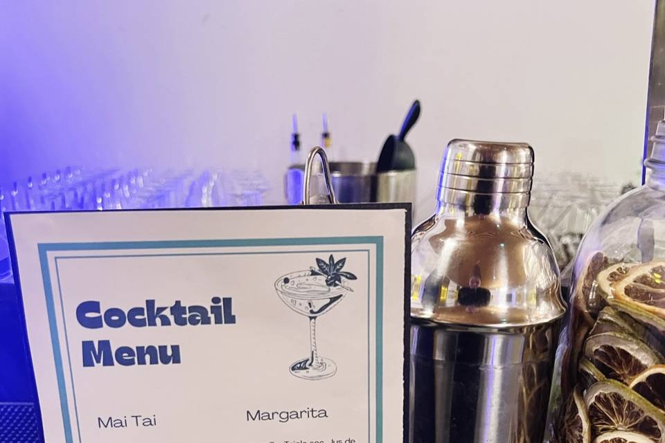 Carte à cocktail